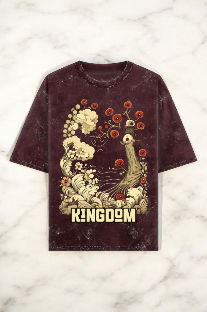 Kingdom Unisex Textured Oversized T-Shirt