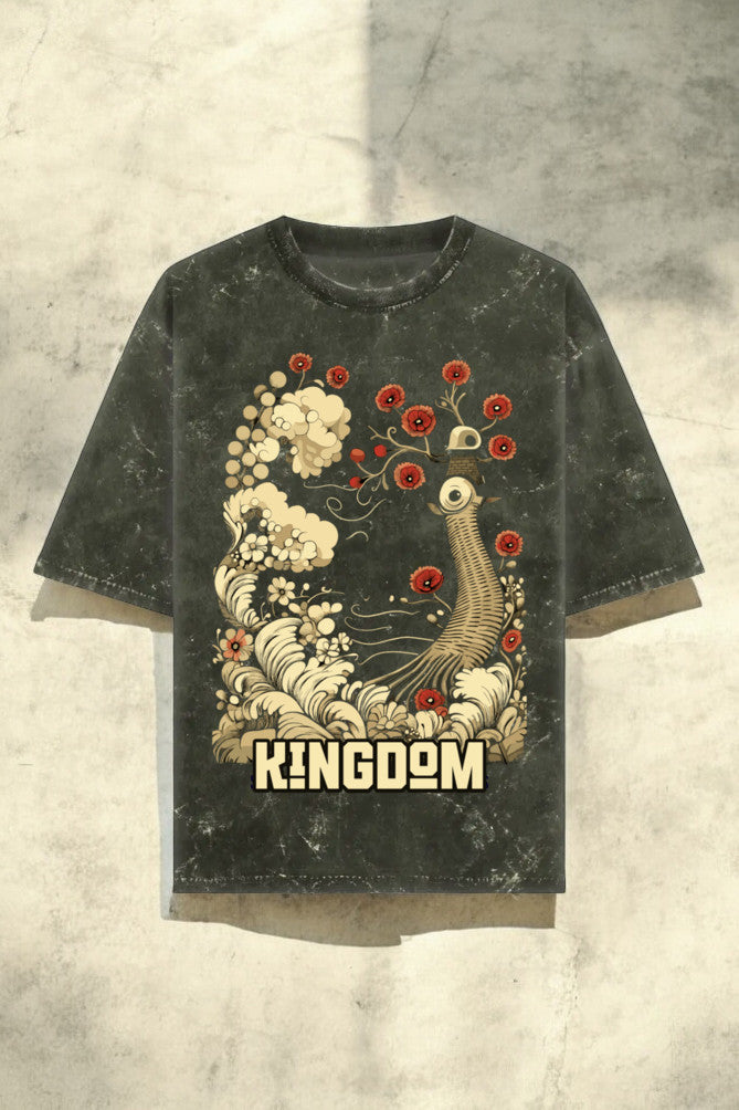 Kingdom Unisex Textured Oversized T-Shirt