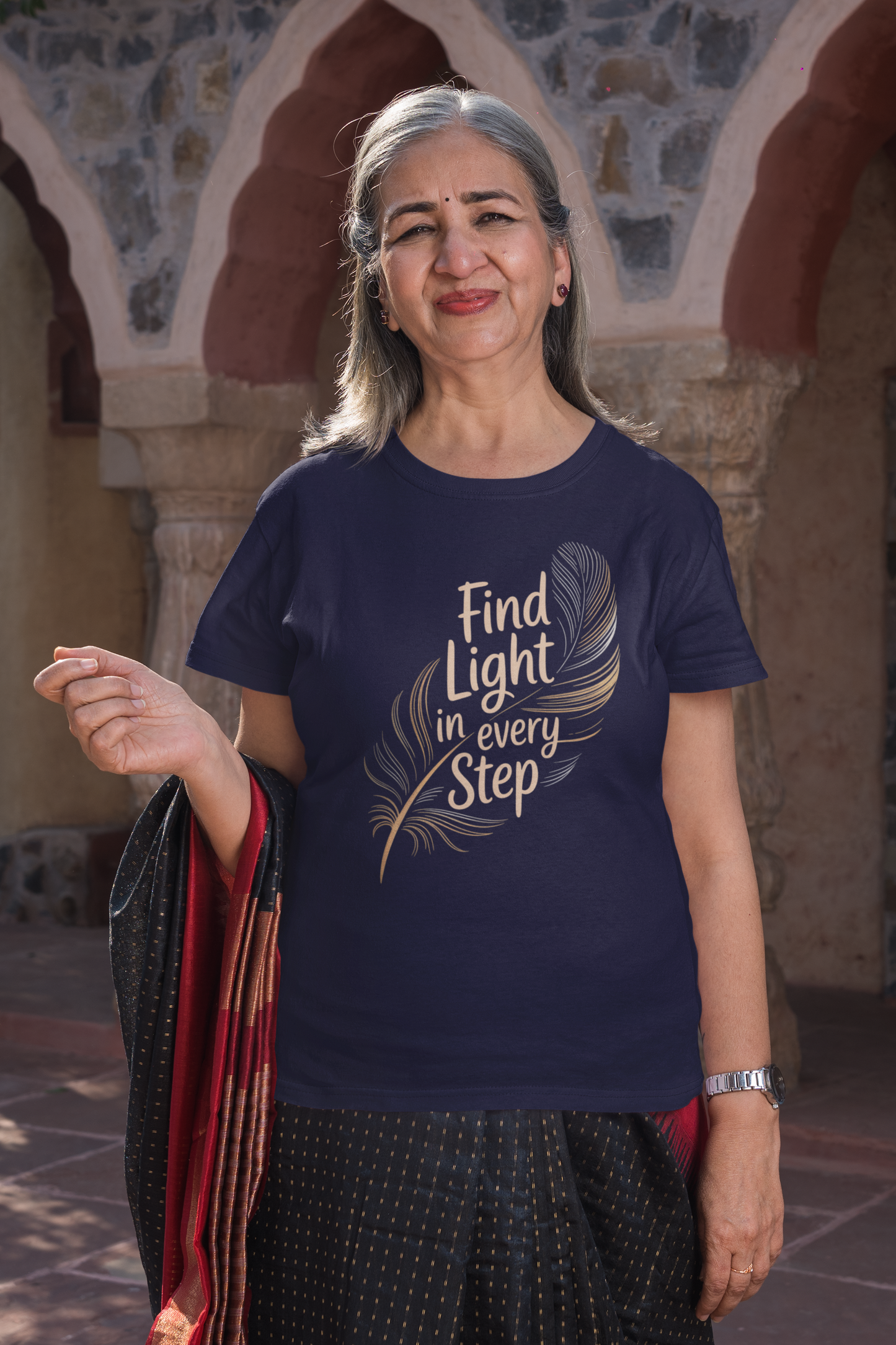 Find Light in Every Step Unisex Classic Crew T-Shirt
