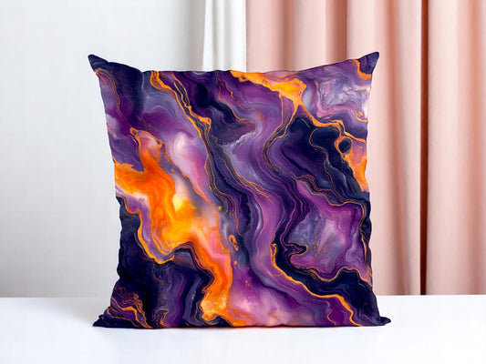 Fiery Fusion – Fluid Art Cushion Cover