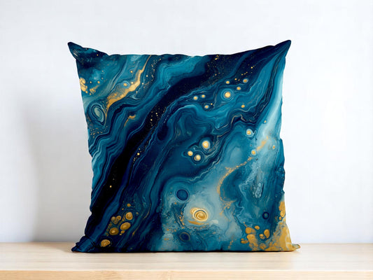 Blue Horizon – Fluid Art Cushion Cover