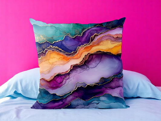 Liquid Opulence – Fluid Art Cushion Cover