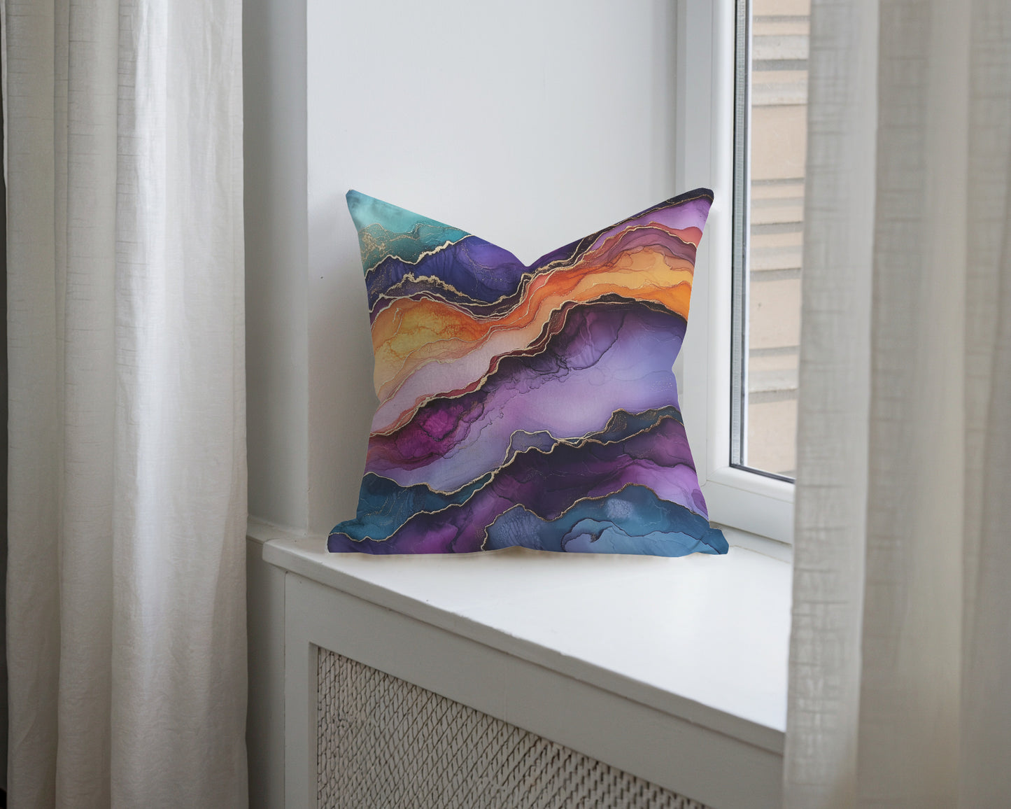 Liquid Opulence – Fluid Art Cushion Cover