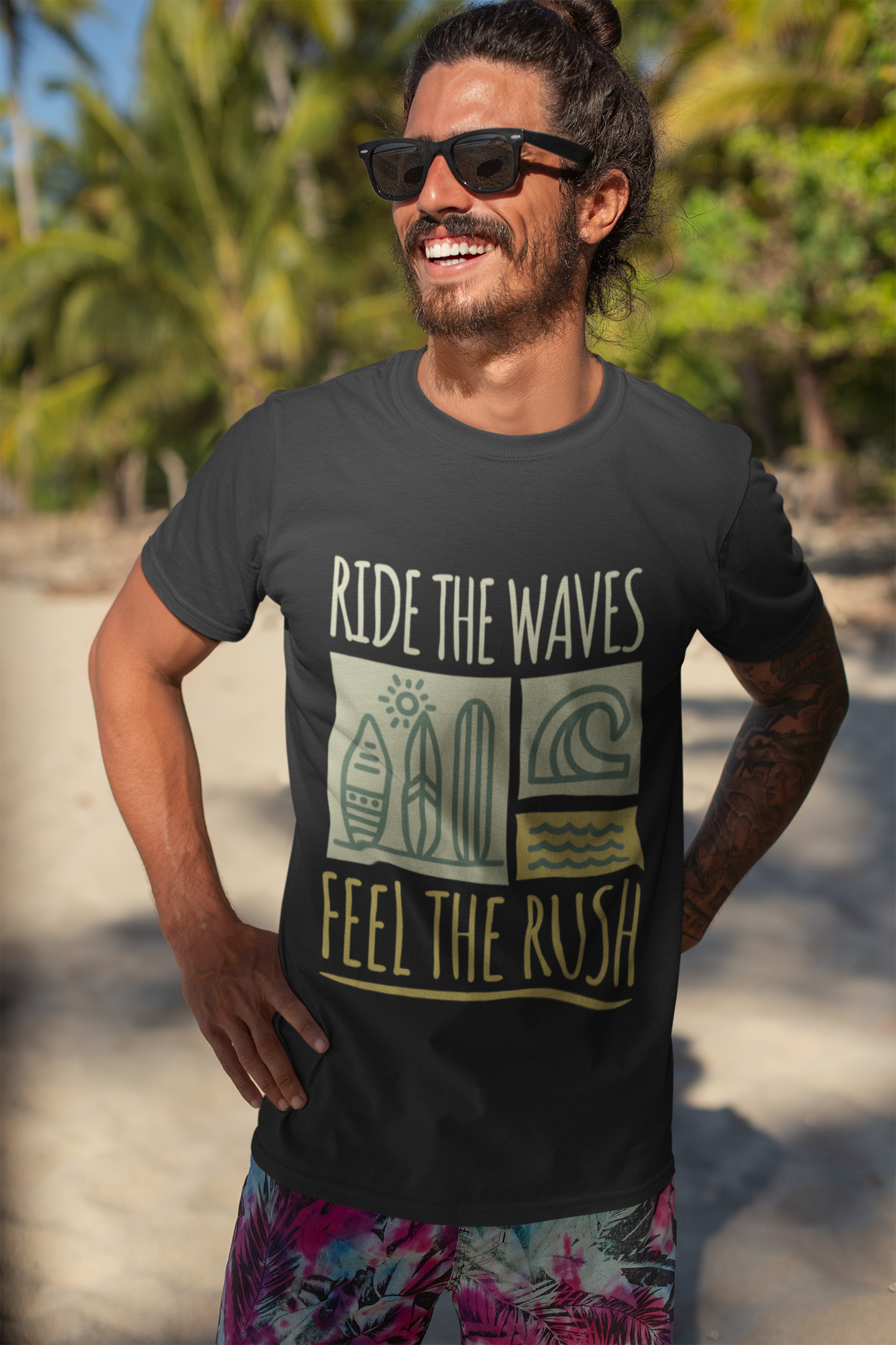Ride the Waves, Feel the Rush Unisex Classic Crew T-Shirt